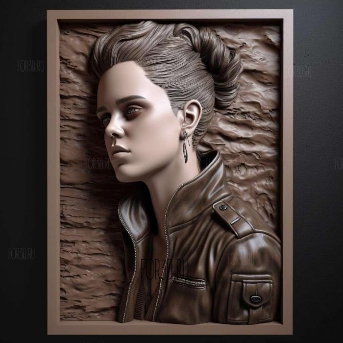 Kristen Stewart 4 stl model for CNC